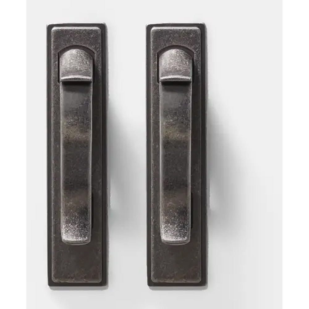 Set manere GOODHOME Toum, aluminiu, 11.5 cm, gri, 2 bucati