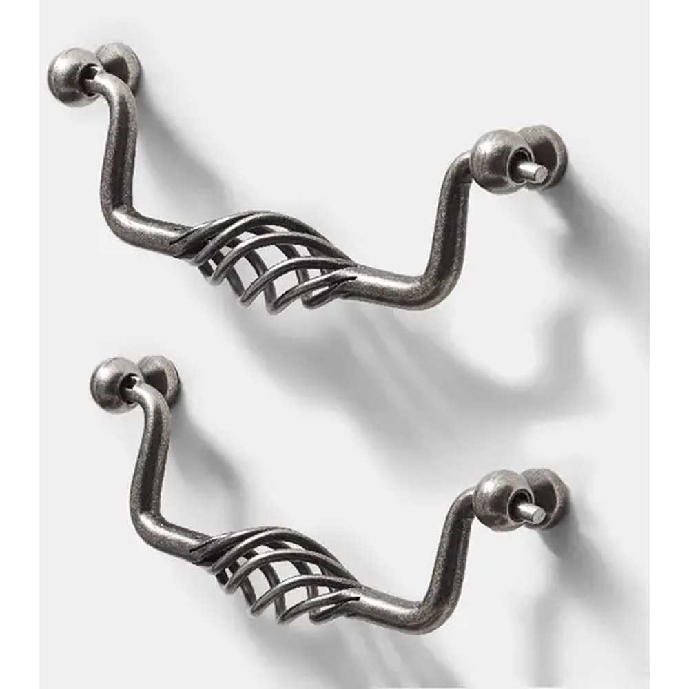 Set manere GOODHOME Aroma Spiral, otel, 15.6 cm, gri, 2 bucati