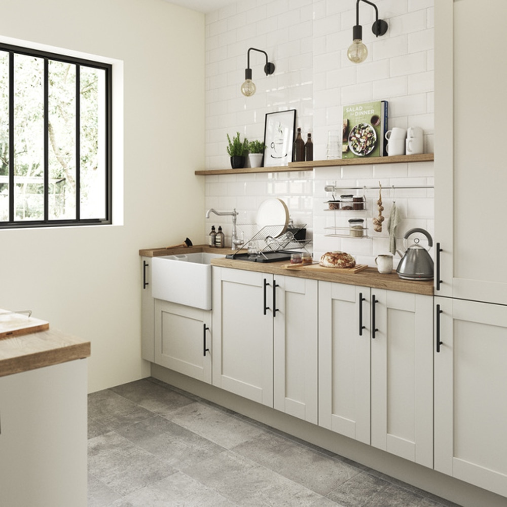 Fronturi usa 2 sertare GOODHOME Verbana, MDF, 49.7 x 35.6 x 2 cm, bej