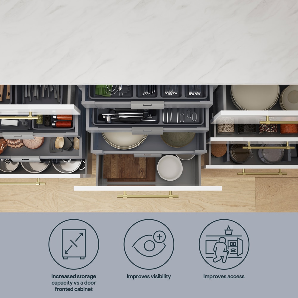 Fronturi usa 2 sertare GOODHOME Verbana, MDF, 49.7 x 35.6 x 2 cm, bej