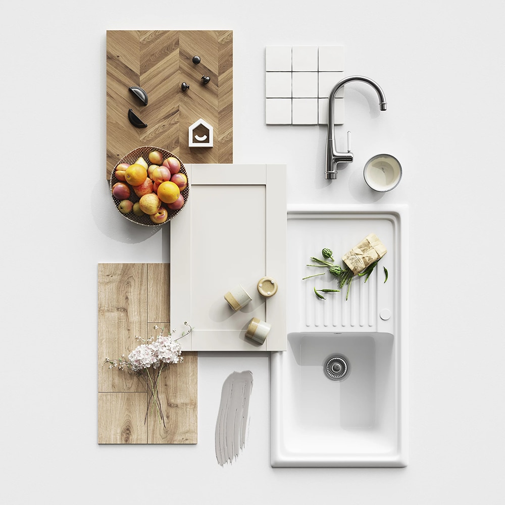 Front usa GOODHOME Verbena, 49.7 x 71.5 cm, bej mat