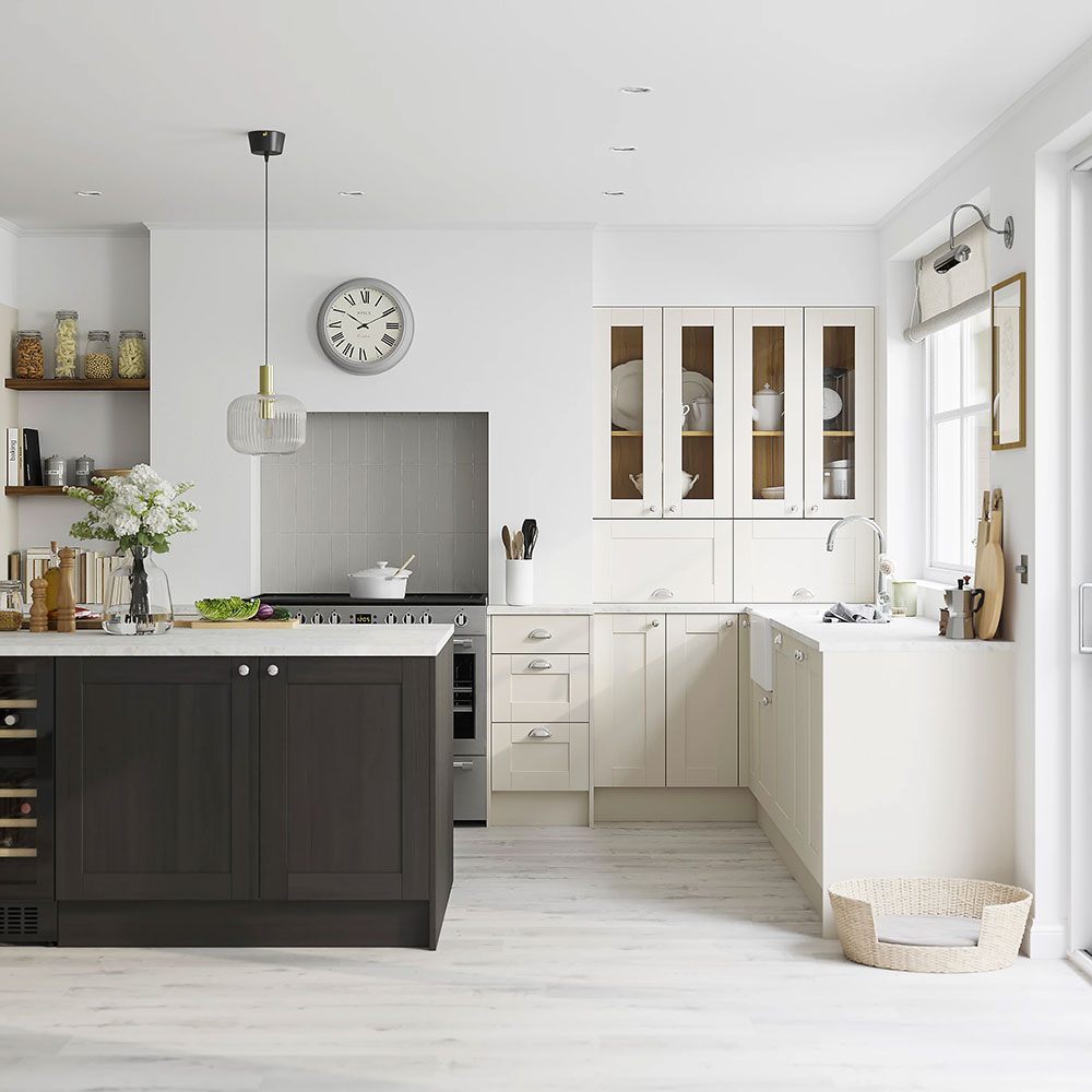 Fronturi usa GOODHOME Verbena, MDF, 59.7 x 128.7 x 2 cm, ,bej