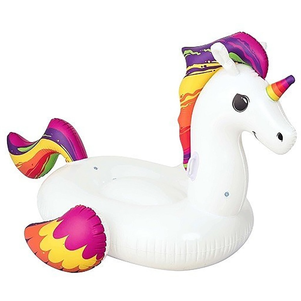 Colac inot gonflabil Bestway Unicorn, multicolor, 244 x 164 cm, capacitate 90 kg