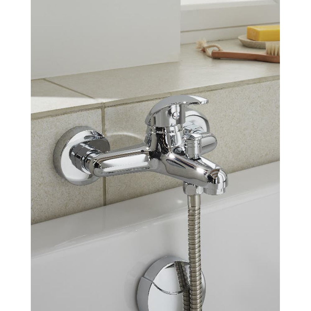 Baterie cada-dus COOKE & LEWIS Eidar, alama, argintiu