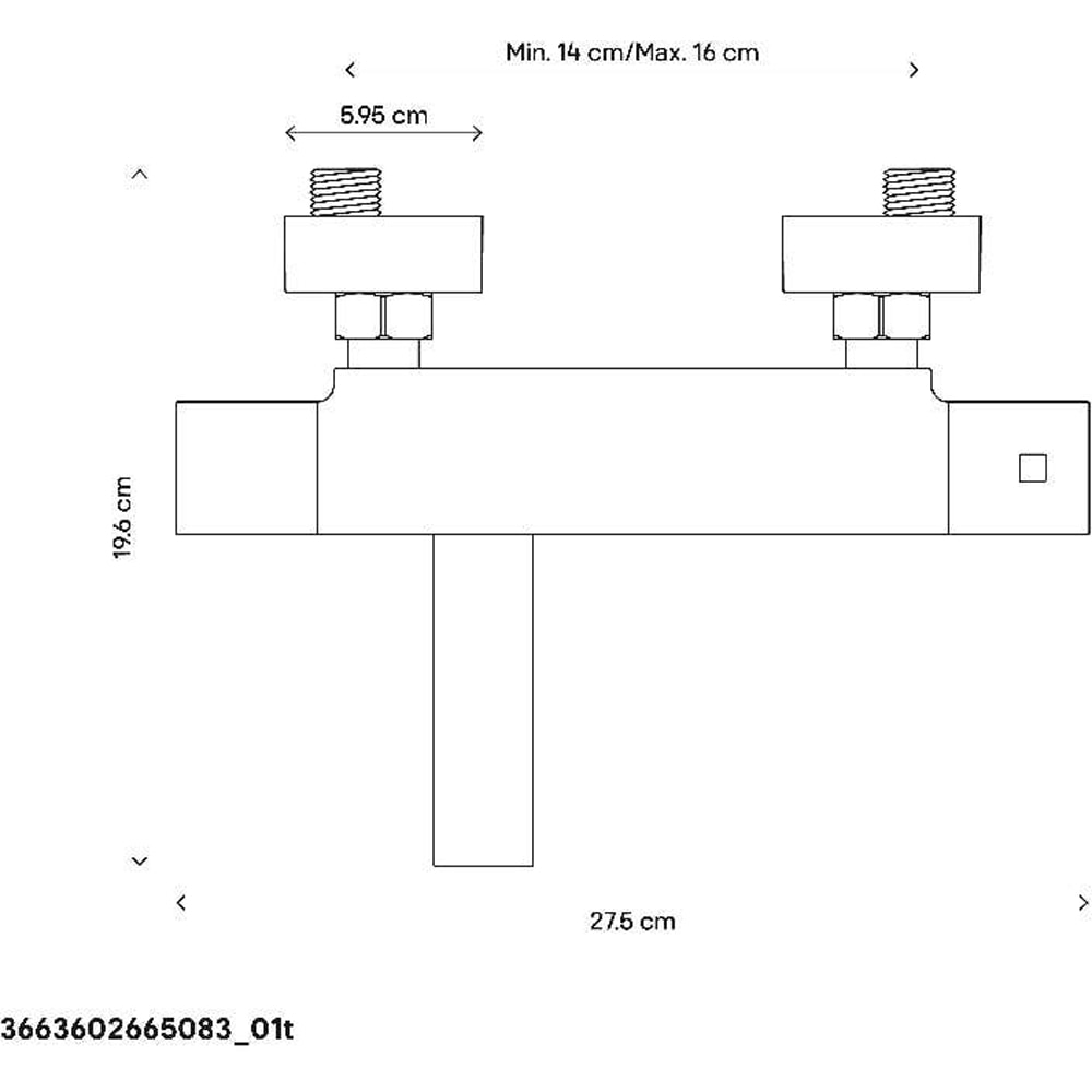 Baterie cada-dus GOODHOME Eforie, alama, argintiu