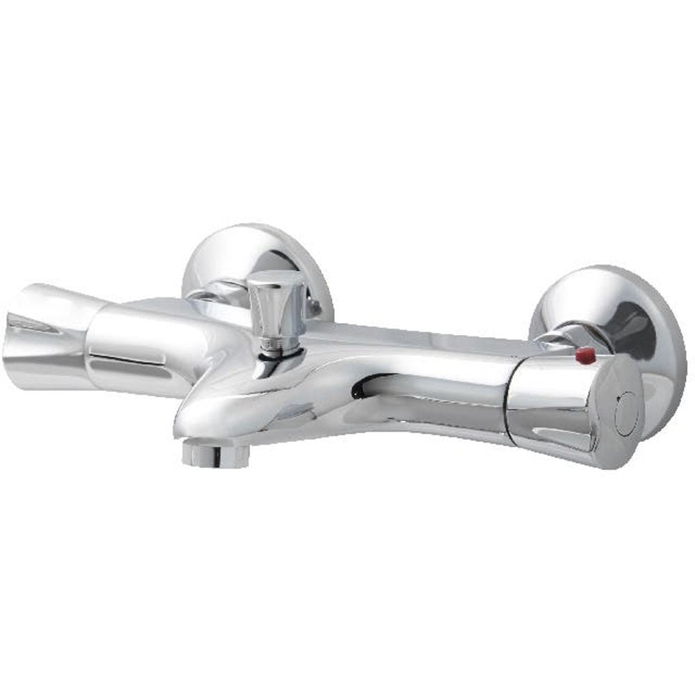 Baterie cada-dus GOODHOME Rize, termostat, alama, argintiu