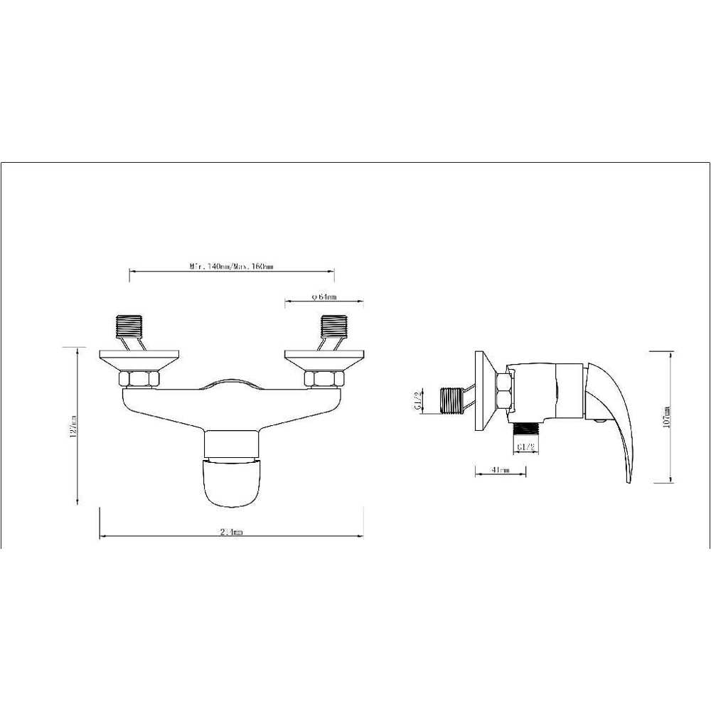 Baterie dus COOKE & LEWIS Blyth, alama, crom