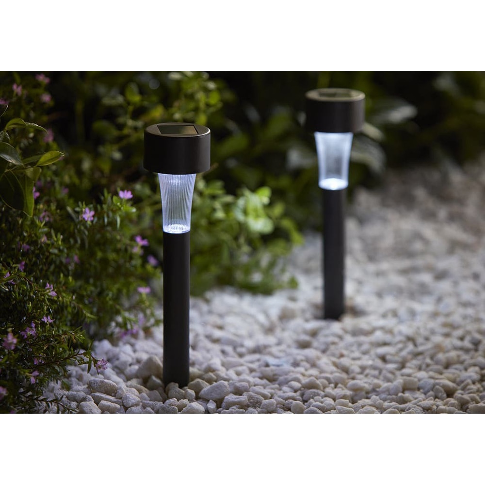 Lampa solara LED, 0.06 W, 29.5 cm, plastic, negru