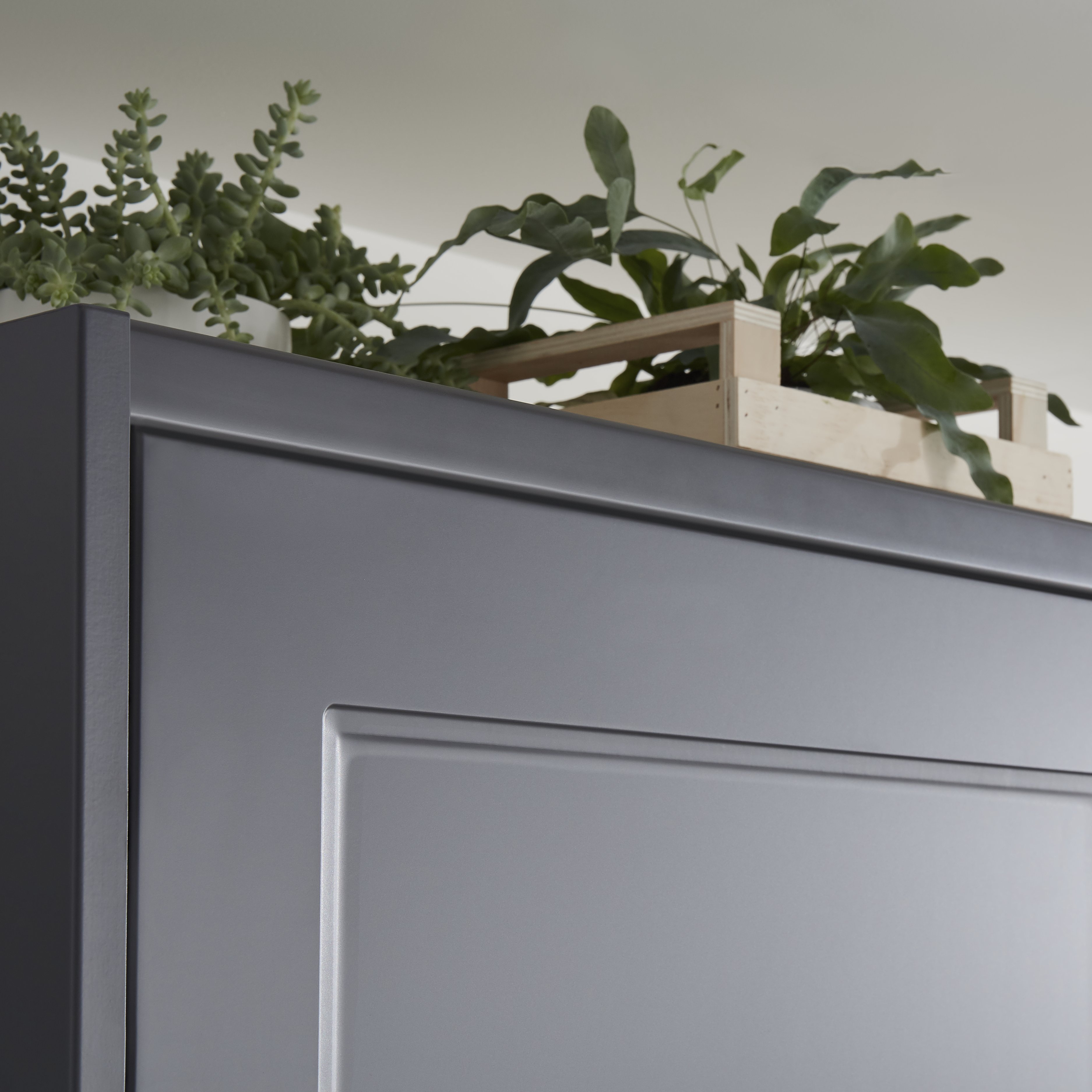 Cornisa GOODHOME Artemisia, 3.5 x 240 cm, MDF, alb mat