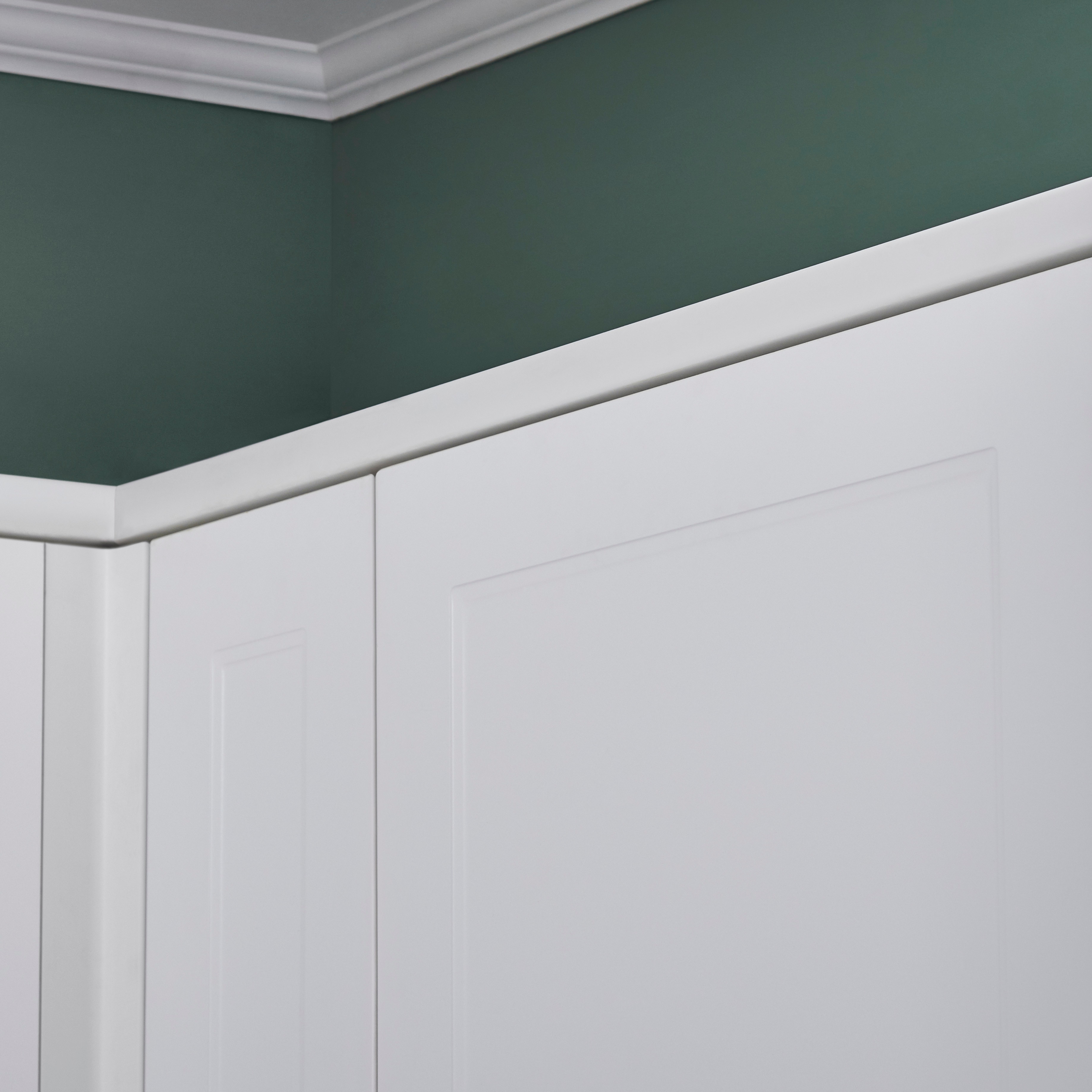 Cornisa GOODHOME Artemisia, 3.5 x 240 cm, MDF, alb mat