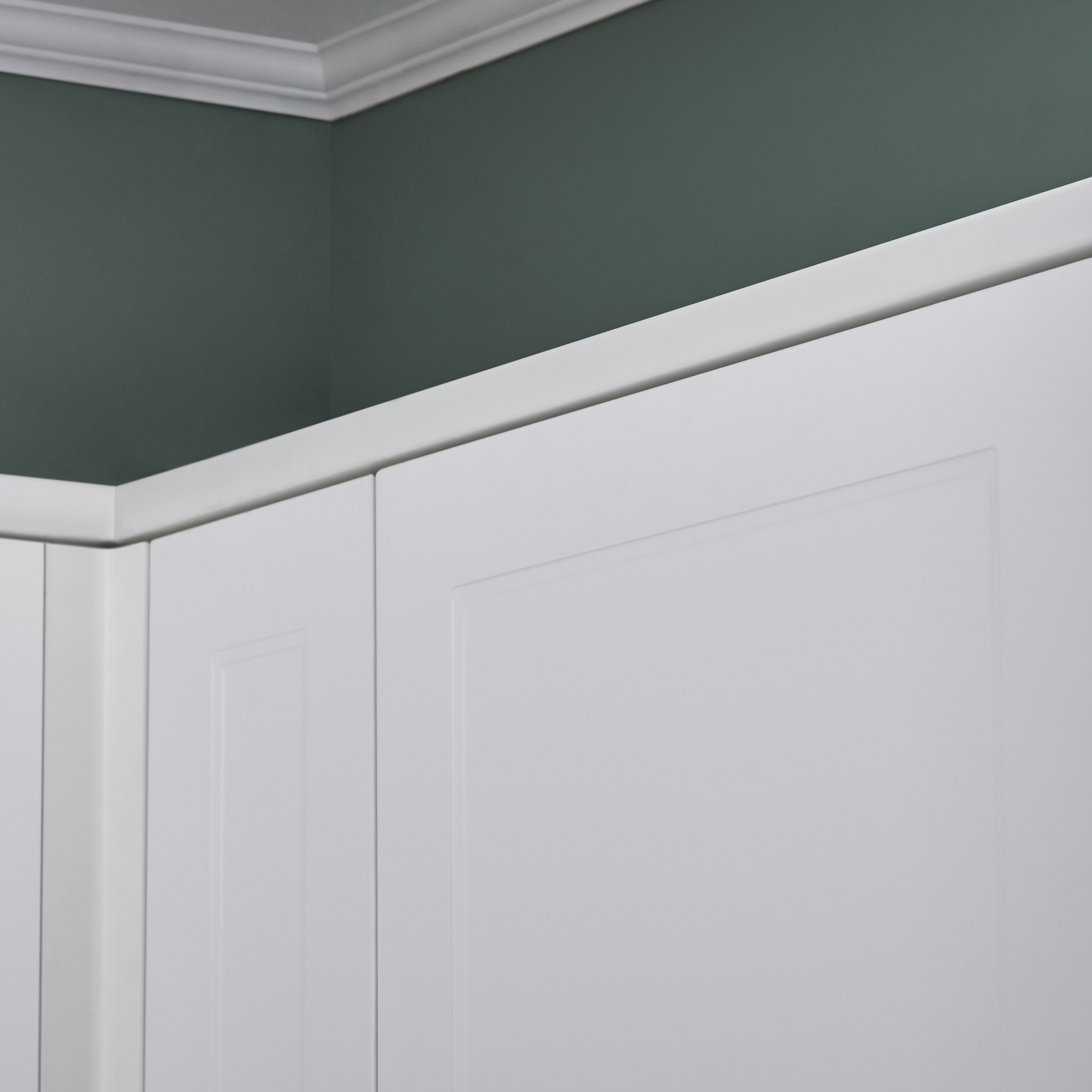 Cornisa GOODHOME Artemisia, 3.5 x 240 cm, MDF, alb mat