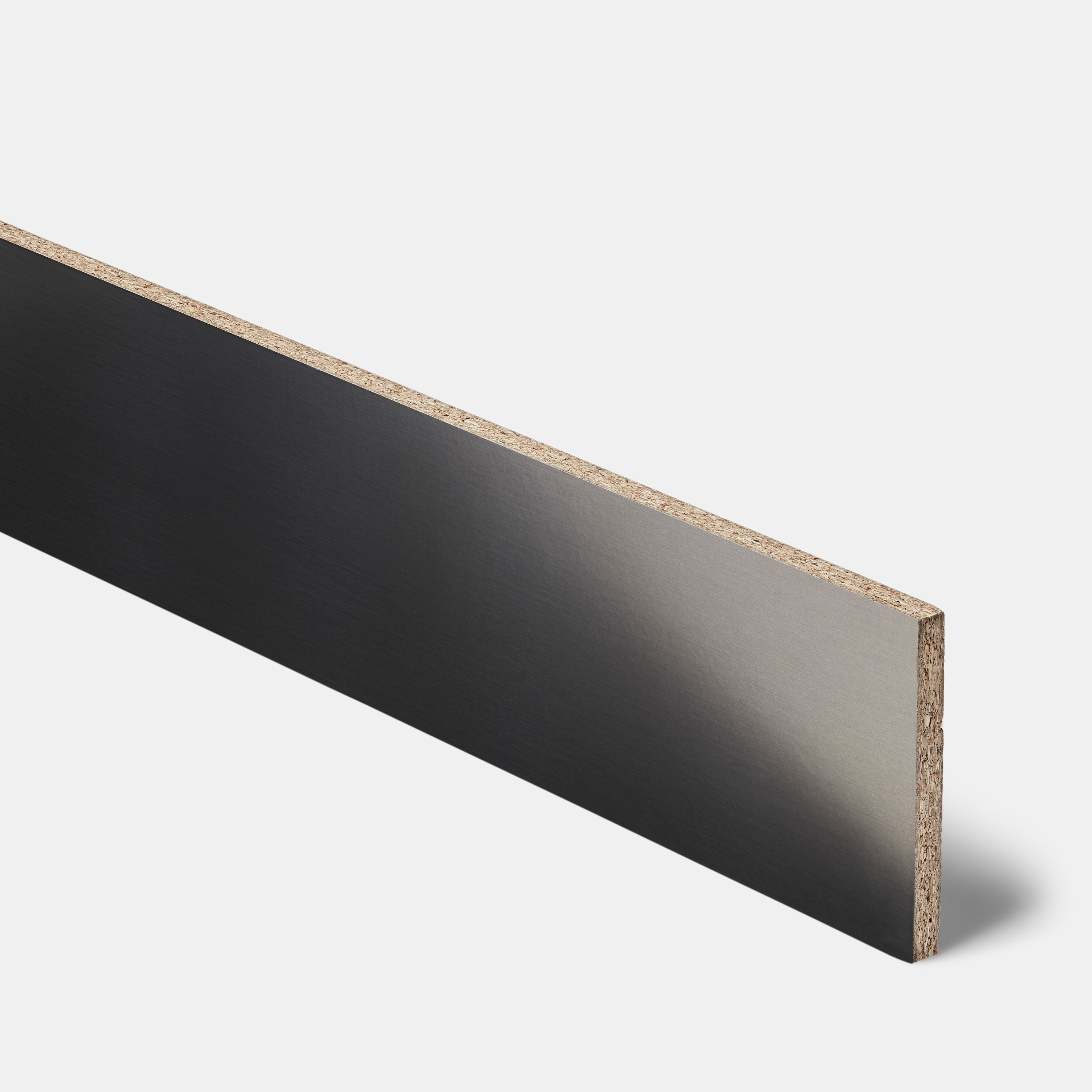 Plinta GoodHome Cisely, 240 x 15 x 1.6 cm, argintiu