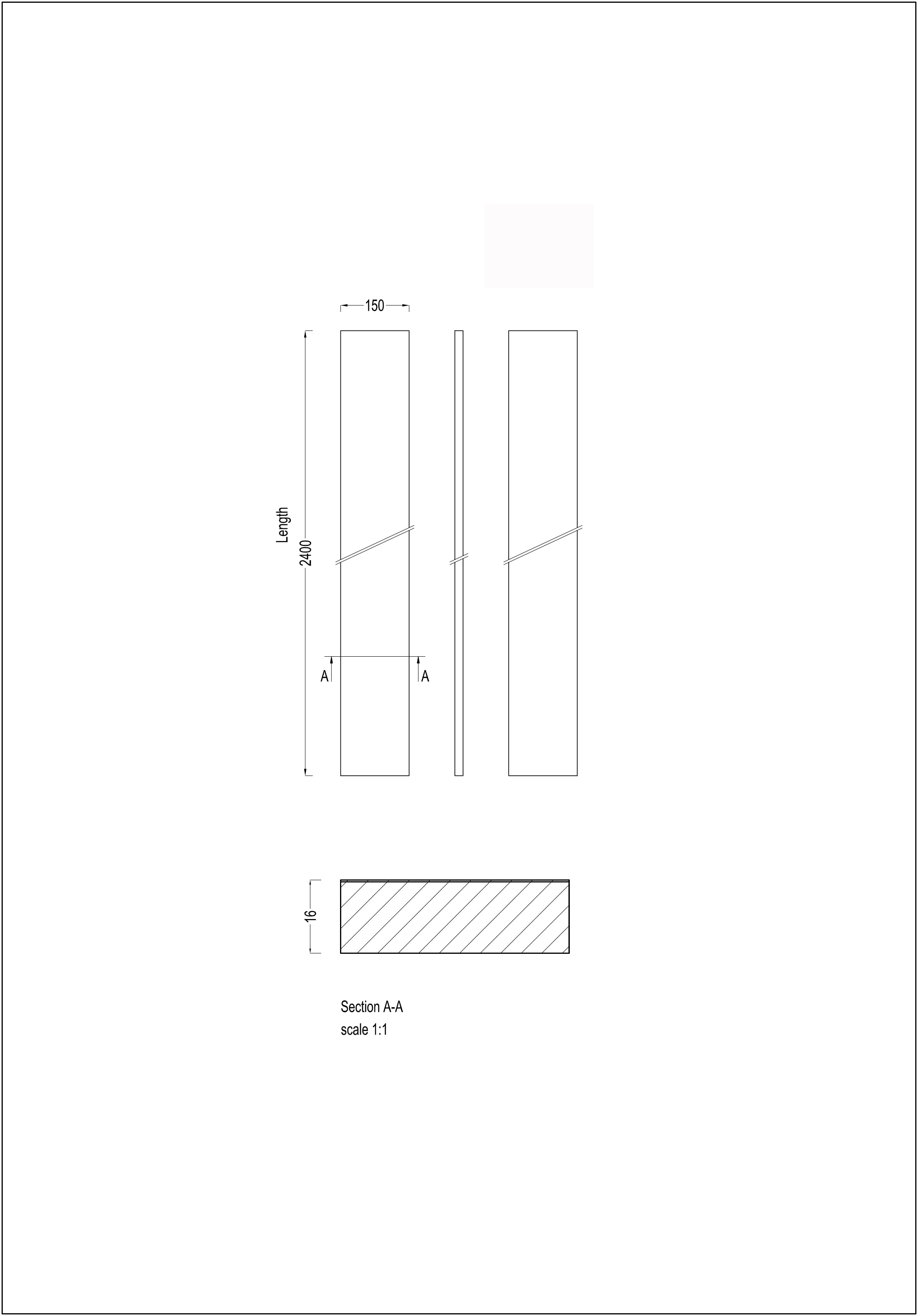 Plinta GoodHome Cisely, 240 x 15 x 1.6 cm, argintiu