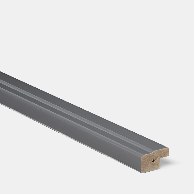 Cornisa GOODHOME Stevia, MDF, 240 x 3.5 cm, gri antracit