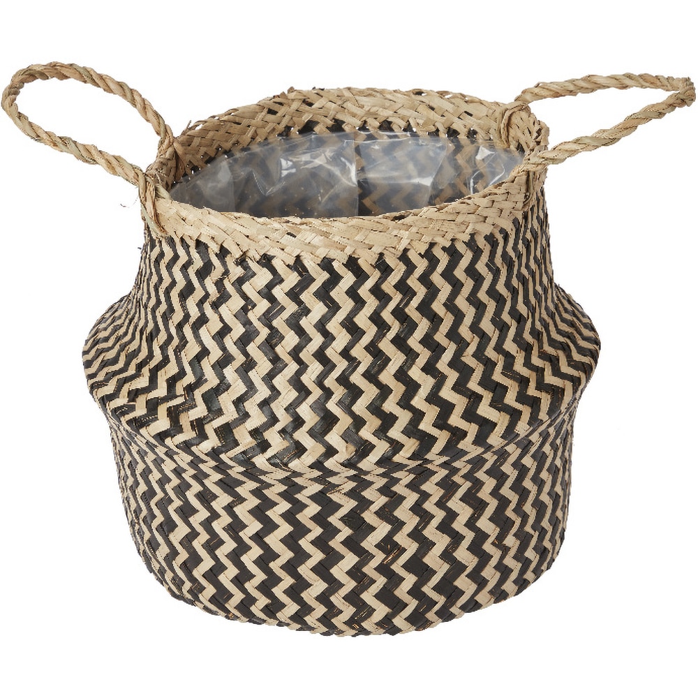 Ghiveci flori GOODHOME, iarba de mare, D 21 cm, negru