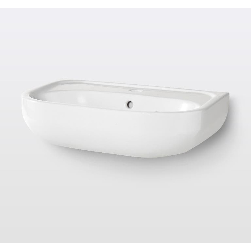 Lavoar baie GOODHOME Cavally, ceramica, montare pe perete, 56 x 40 cm, alb lucios