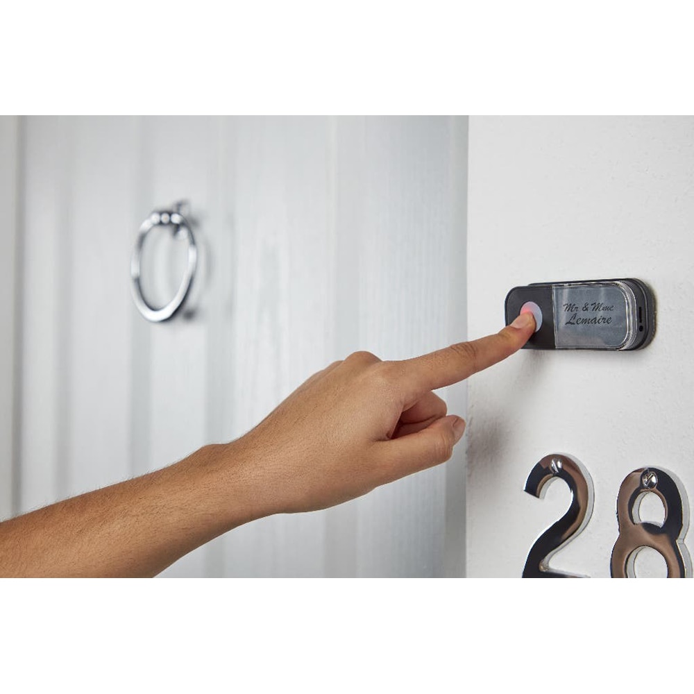 Set wireless sonerie si buton LIAM BLYSS 3V, IP44, negru