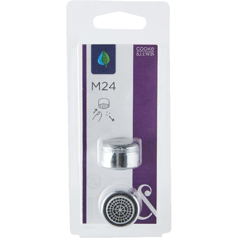 Set 2 aeratoare M24 pentru baterie lavoar GOODHOME, alama, crom