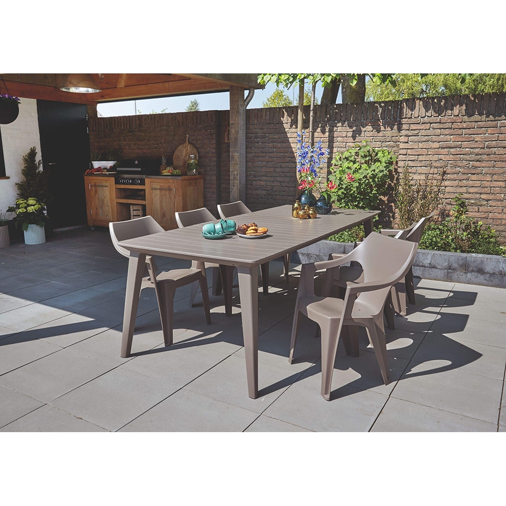 Scaun gradina Keter Dante, plastic, 57 x 57 x 79 cm, maro deschis