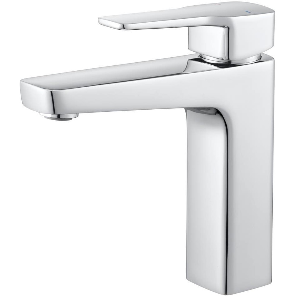 Baterie lavoar GOODHOME Teesta, inaltime 18.1 cm, alama, argintiu