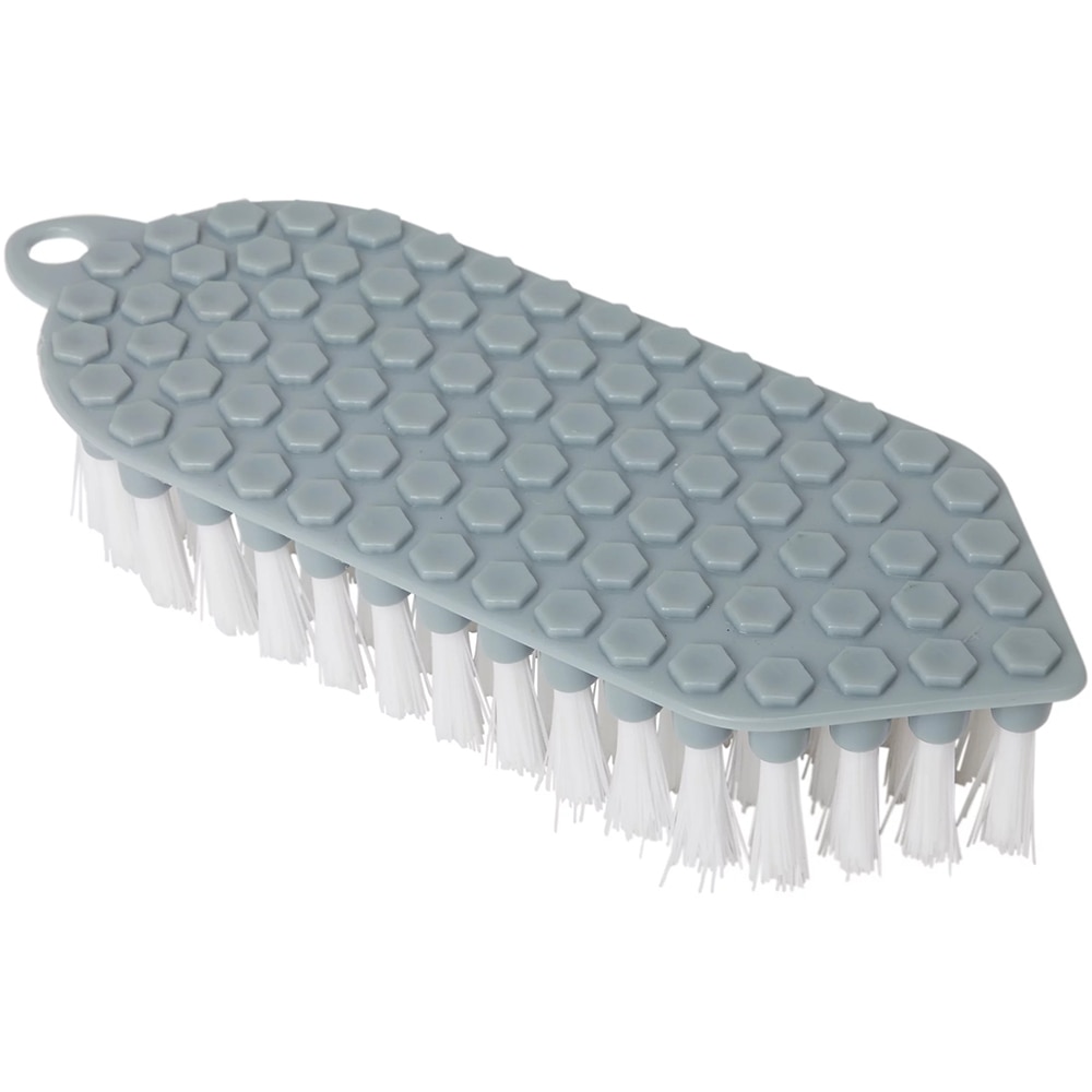 Perie flexibila pentru curatare, 18.2 x 7 cm, polipropilena, gri