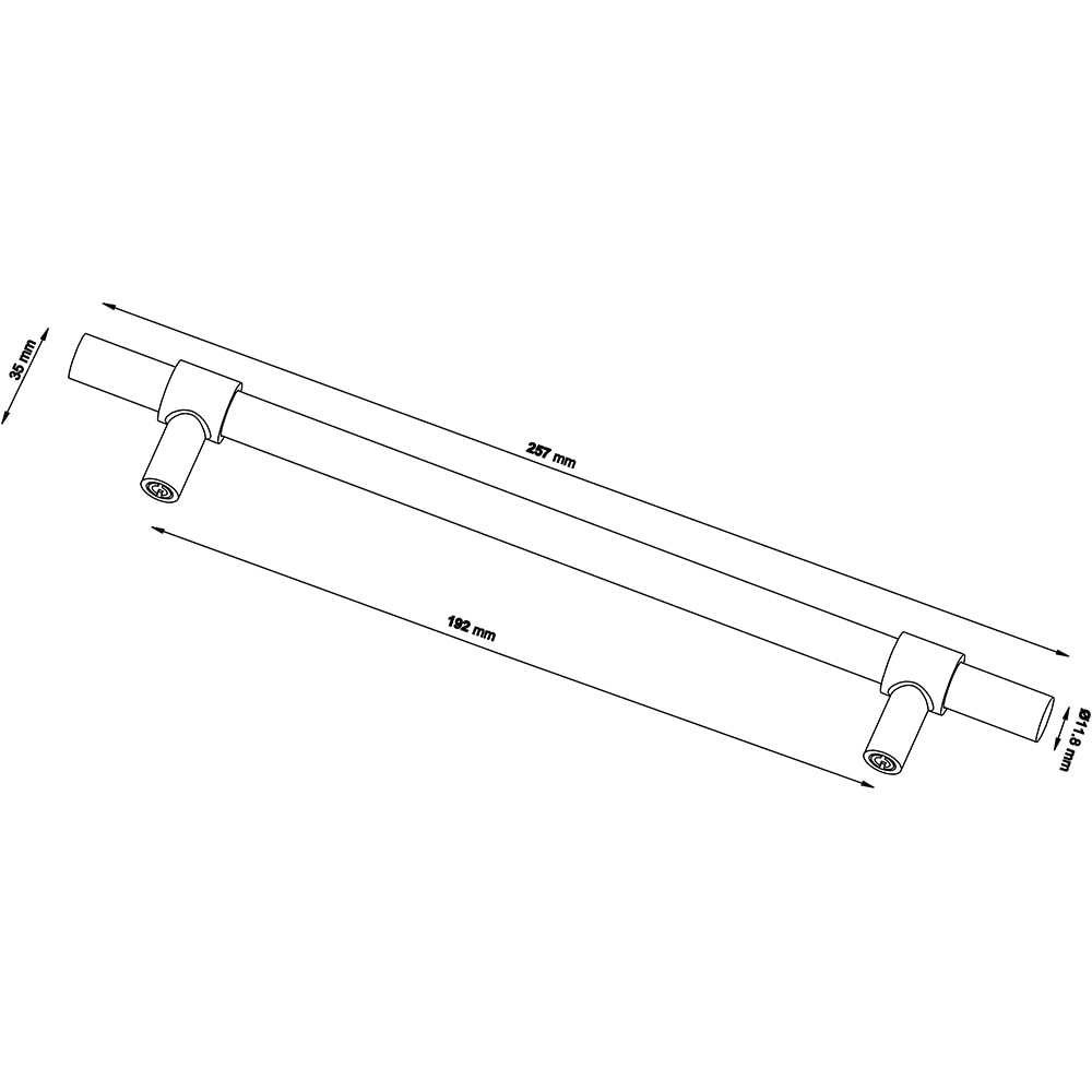 Set 2 manere pentru dulap bucatarie GOODHOME Dukkah, 25.7 cm x 3.5 cm, otel, efect alama