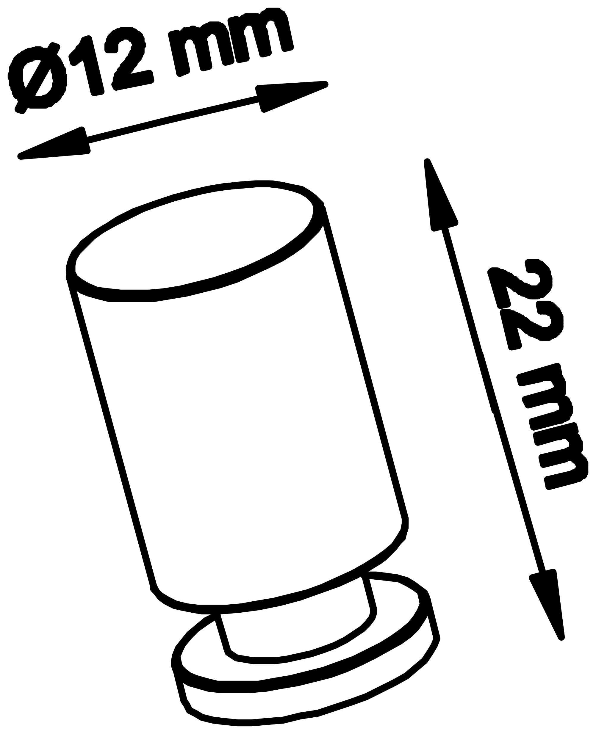 Maner mobila GOODHOME, 2.2 x 1.2cm, aliaj, nichel