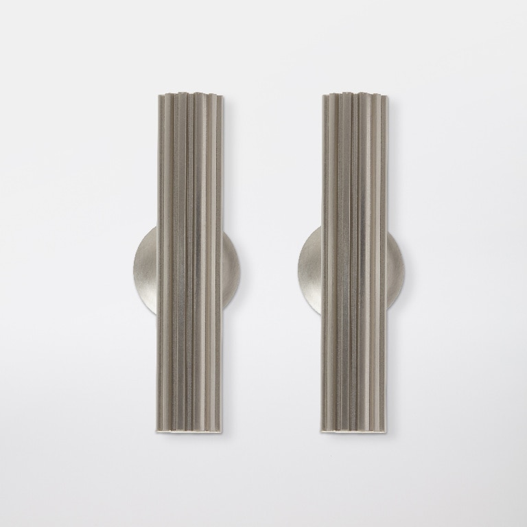 Set manere GOODHOME Sumac, aluminiu, 6 cm, argintiu, 2 bucati