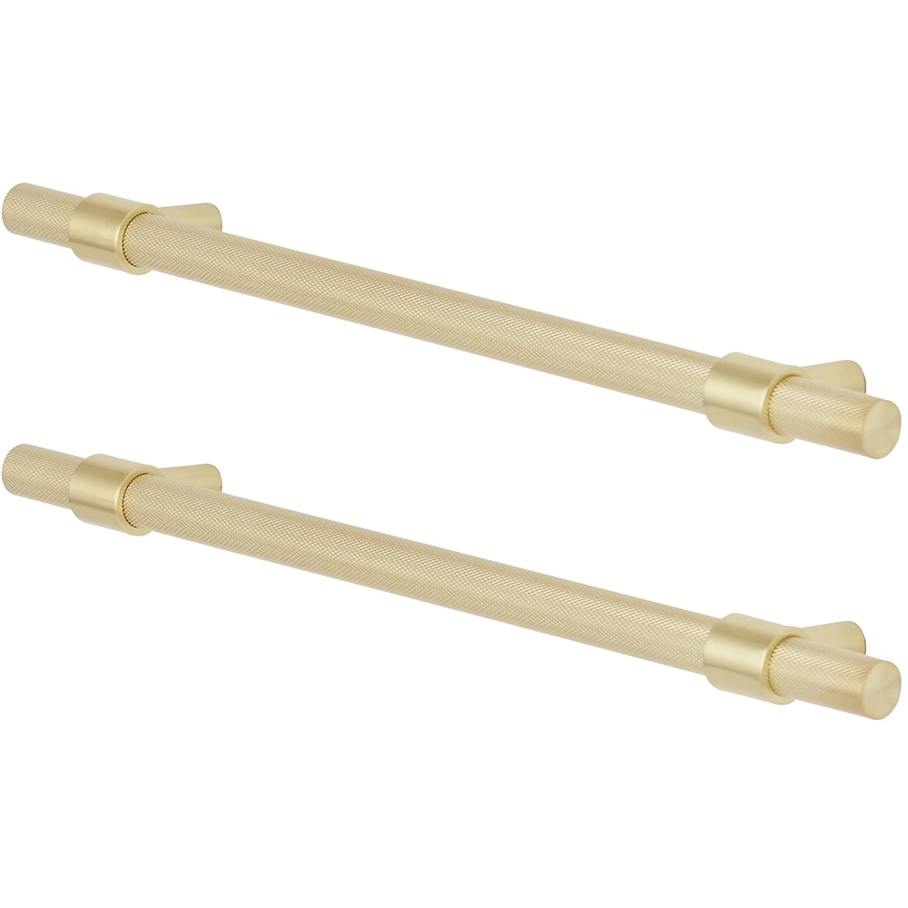 Set 2 manere pentru dulap bucatarie GOODHOME Dukkah, 25.7 cm x 3.5 cm, otel, auriu