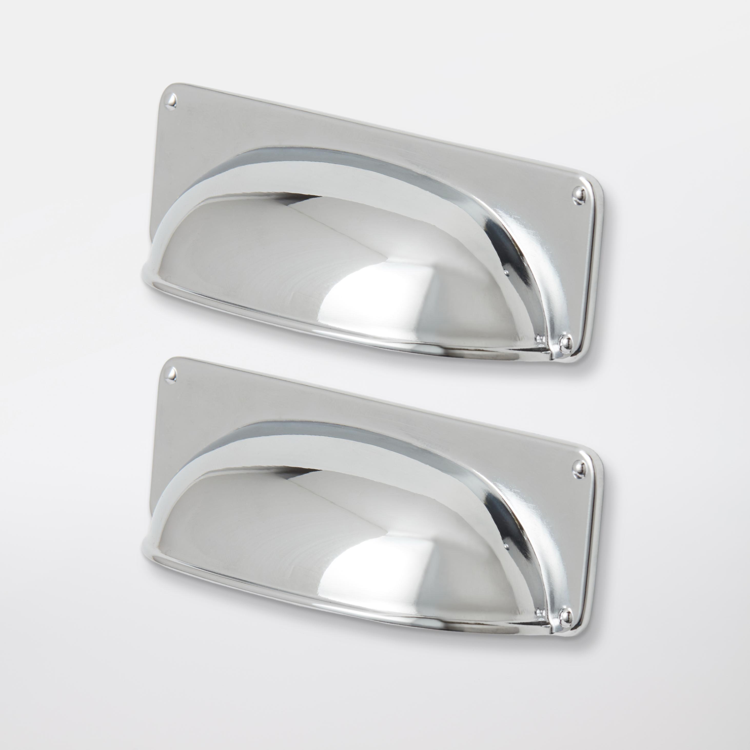 Maner mobila GOODHOME, 9.6 x 2.5 x 3cm, aliaj de zinc, argintiu