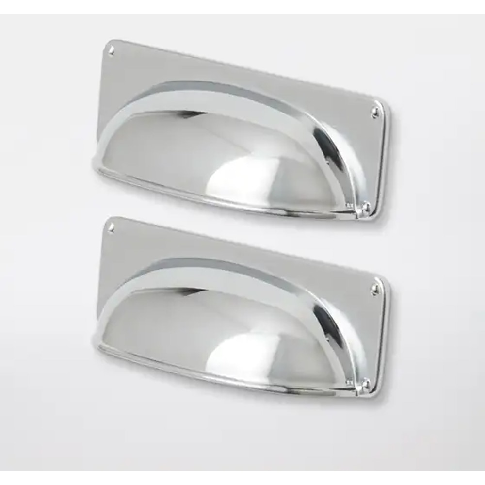 Maner mobila GOODHOME, 9.6 x 2.5 x 3cm, aliaj de zinc, argintiu