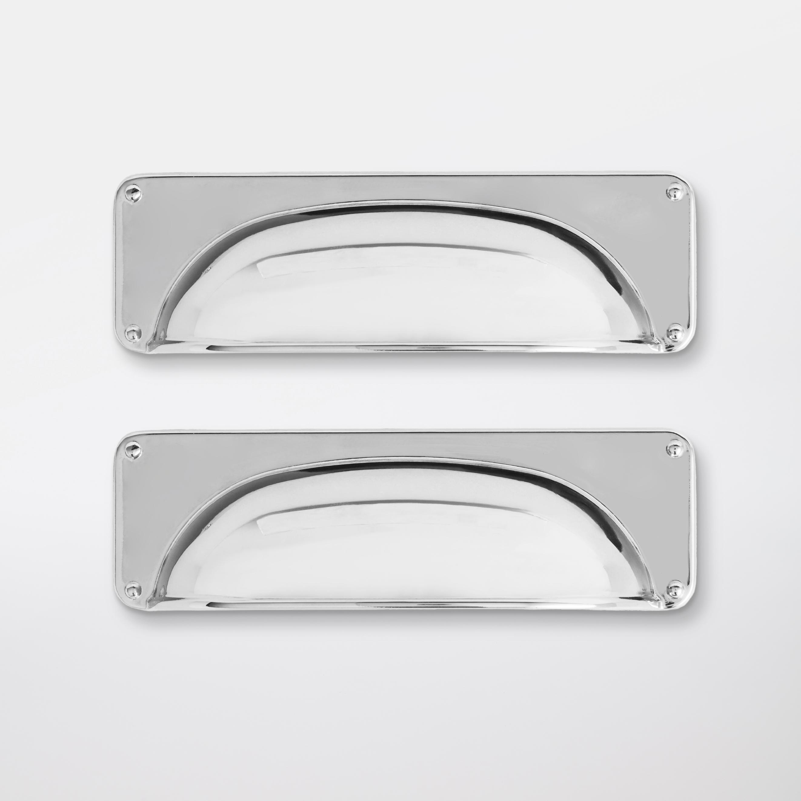 Maner mobila GOODHOME, 9.6 x 2.5 x 3cm, aliaj de zinc, argintiu