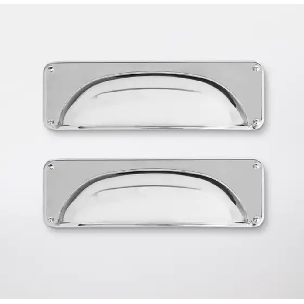 Maner mobila GOODHOME, 9.6 x 2.5 x 3cm, aliaj de zinc, argintiu