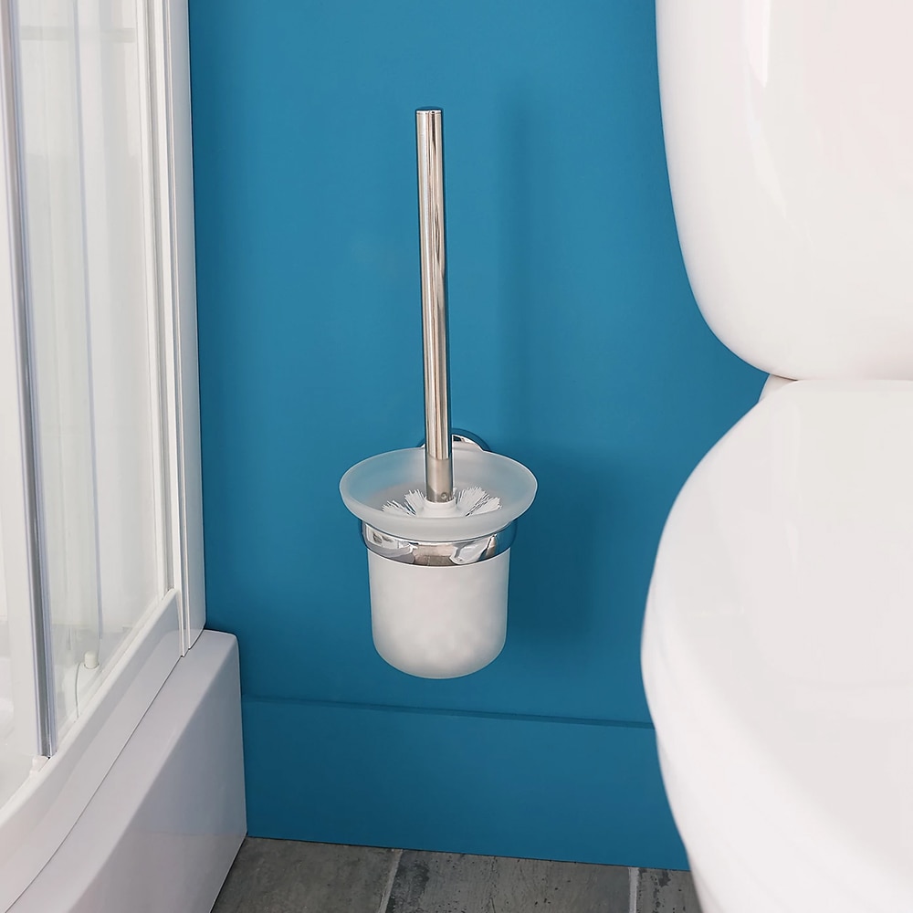 Set perie toaleta GOODHOME Ormara, argintiu-transparent
