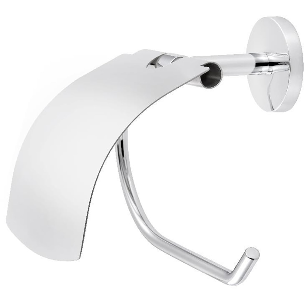 Suport rola hartie igienica Alessano GOODHOME, 16.1 x 8.3 x 15.2 cm, otel, argintiu