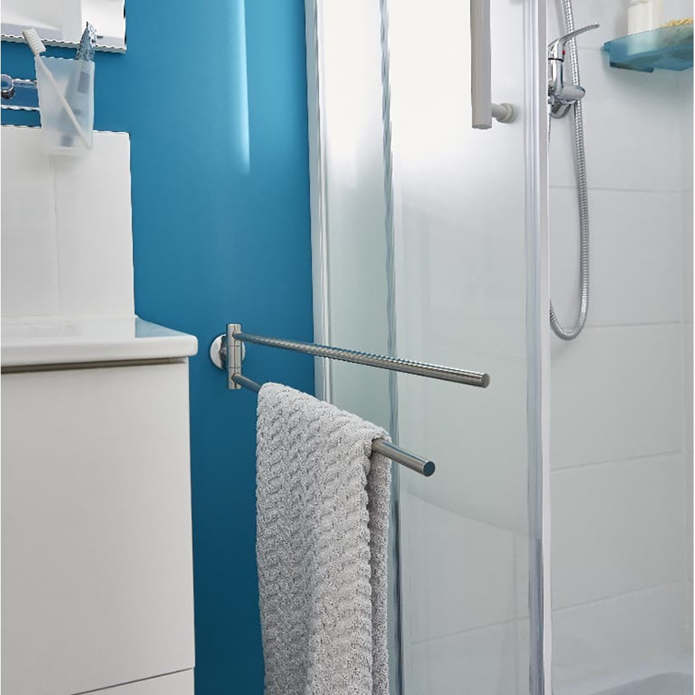 BARA PROSOP DUBLA ORMARA 48X9.3X6.3 CM OTEL CROM