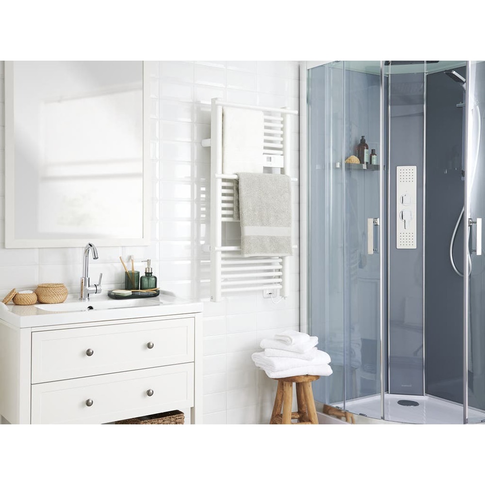 Radiator portprosop de baie Solna GOODHOME, 54.5 x 107 cm, aluminiu, alb