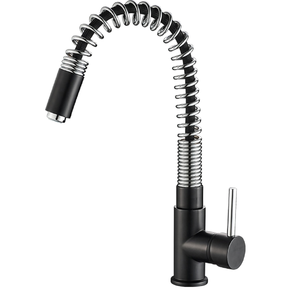 Baterie bucatarie Cooke & Lewis Farin, pipa flexibila, alama, negru