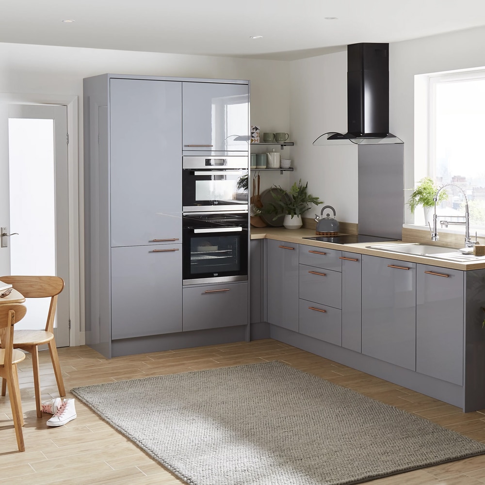 Front usa GOODHOME Alisma, MDF, 24.7 x 71.5 x 1.8 cm, gri