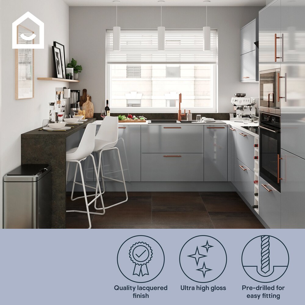 Front usa GOODHOME Alisma, MDF, 24.7 x 71.5 x 1.8 cm, gri