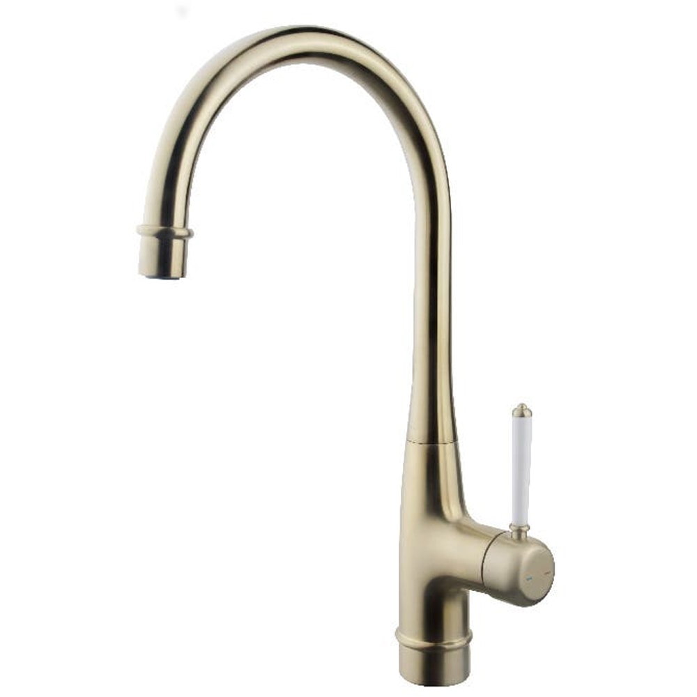 Baterie bucatarie GOODHOME Filbert, zinc, auriu