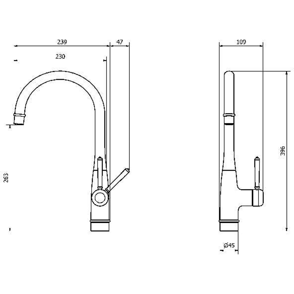 Baterie bucatarie GOODHOME Filbert, zinc, auriu