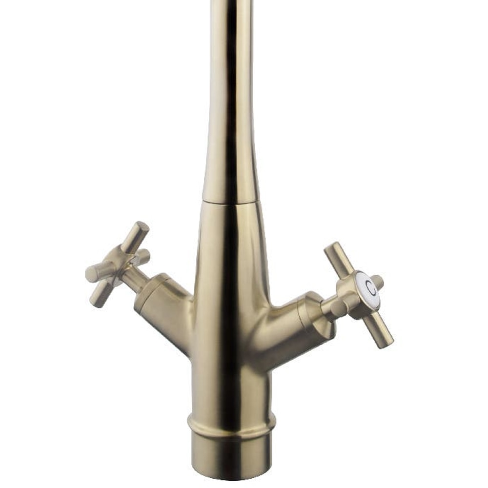 Baterie bucatarie GOODHOME Filbert, zinc, auriu