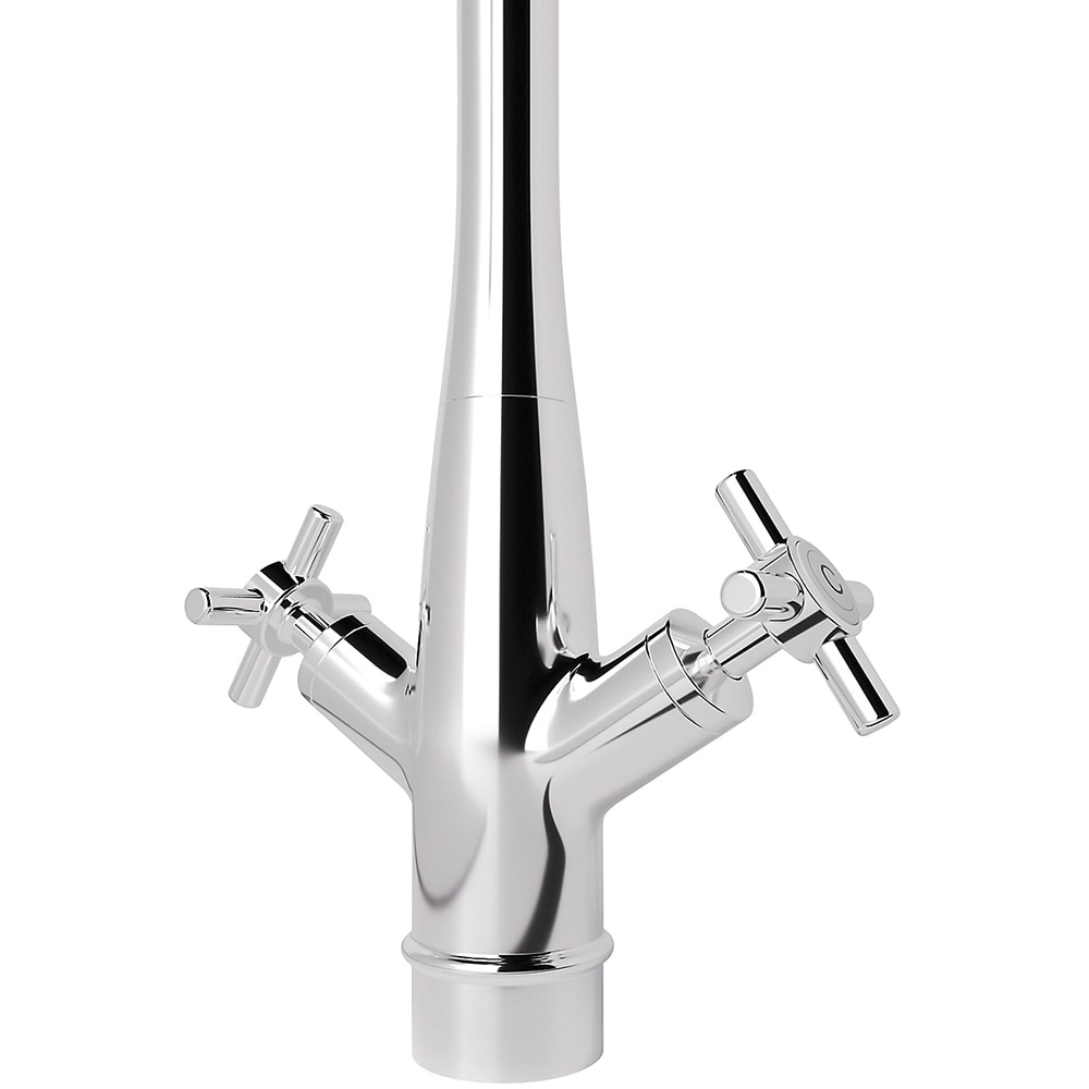 Baterie bucatarie GoodHome Filbert, pipa inalta, alama, crom