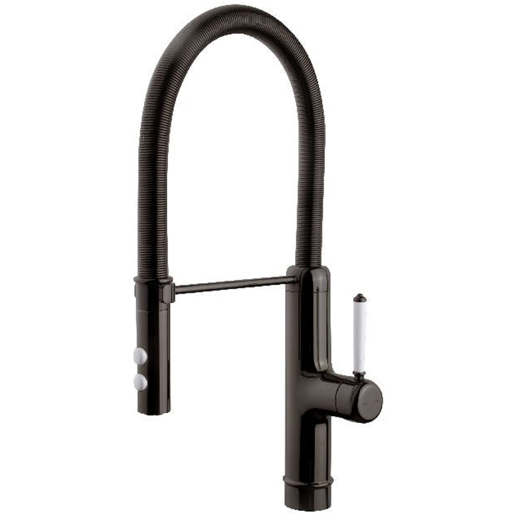 Baterie bucatarie GOODHOME Gevuina, zinc, negru