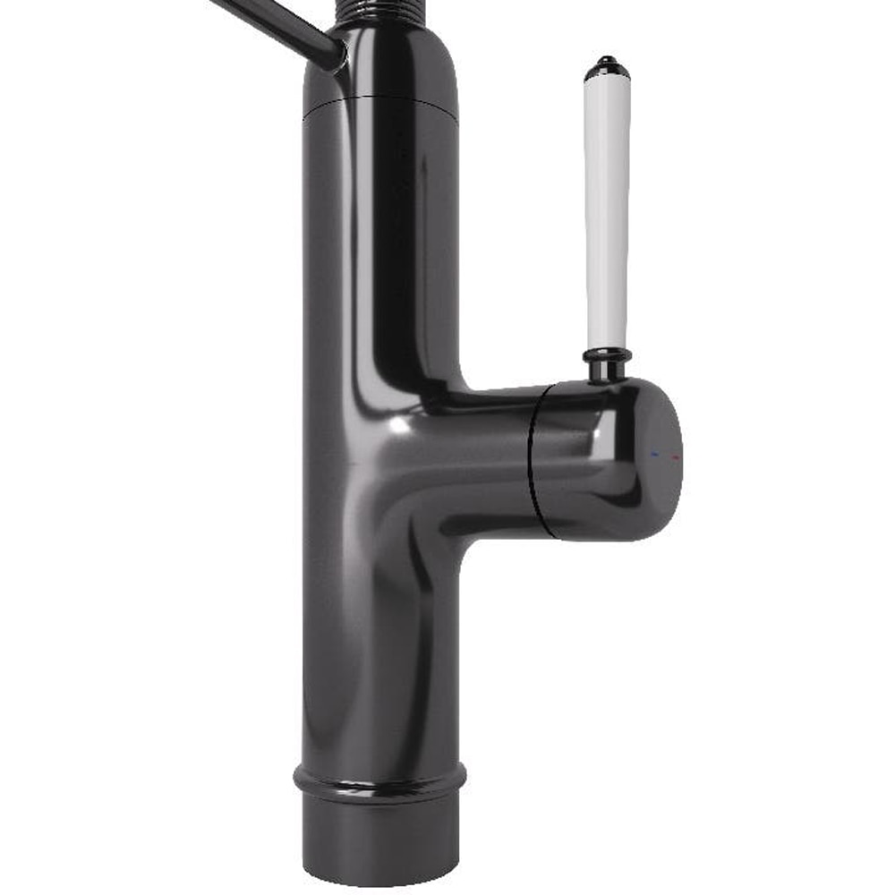 Baterie bucatarie GOODHOME Gevuina, zinc, negru