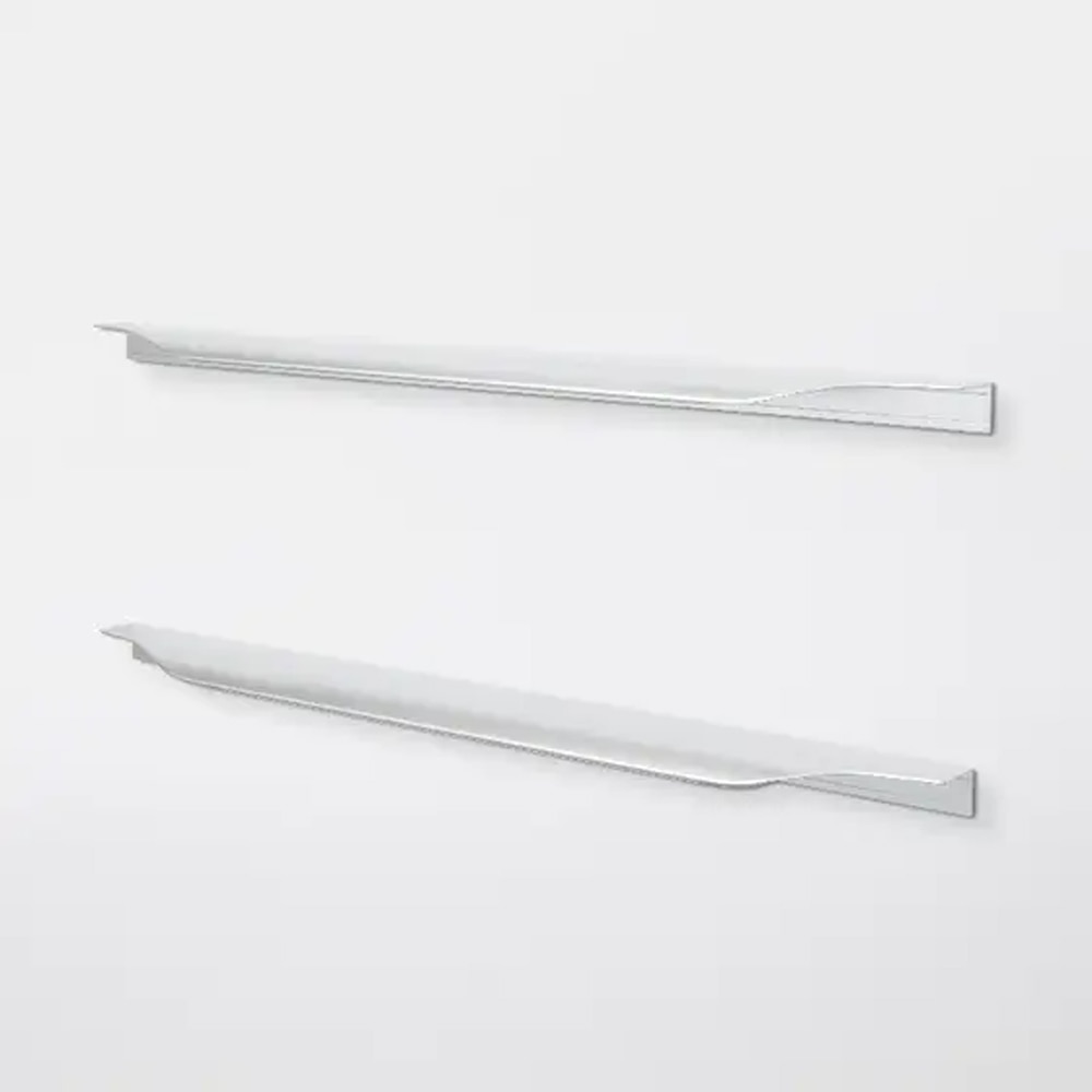 Set manere GOODHOME Andali, metal, 40 cm, nichel, 2 bucati