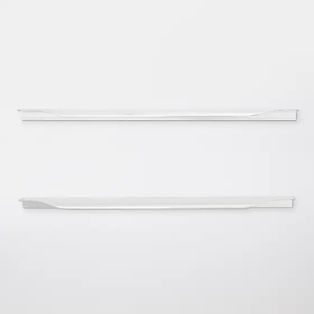 Set manere GOODHOME Andali, metal, 40 cm, nichel, 2 bucati