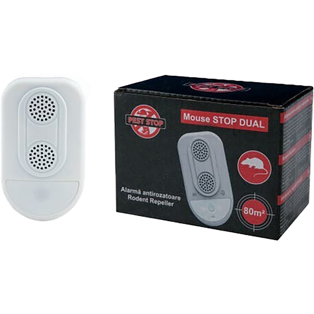 Aparat ultrasunete anti-rozatoare Mouse Stop Dual 2 W, PEST STOP, 80 MP
