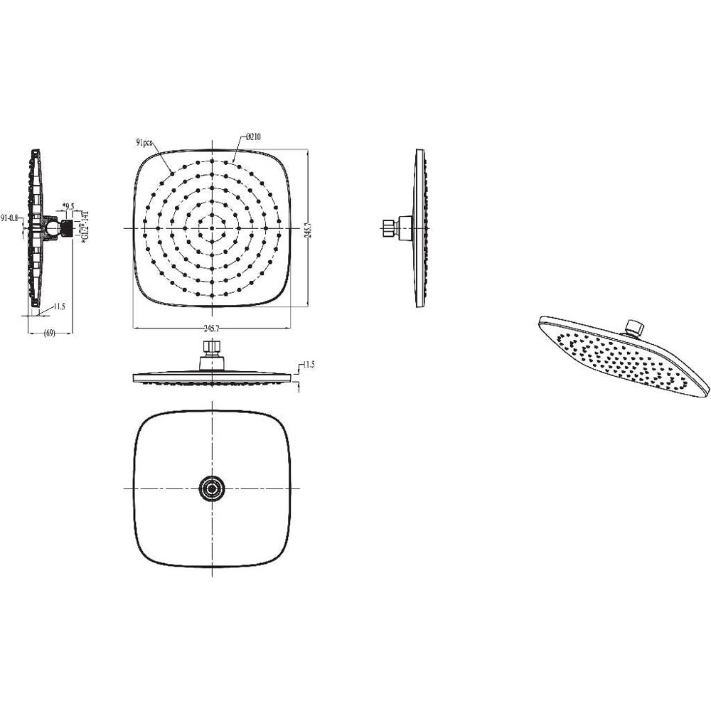 Palarie dus GOODHOME Teesta, 1 functie, argintiu